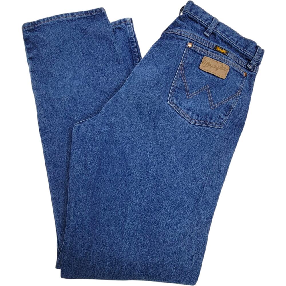 Wrangler 13MWZ Cowboy Cut Mens Jeans 40x36 Blue Denim Original Fit Western
